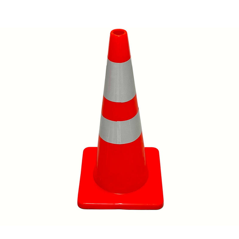 Her Hava Koşullarında Yol Kontrolü ve Tehlike Yalıtımı için İsteğe Bağlı Ağırlıklı Kauçuk Tabanlı Yüksek Elastikiyetli PVC Trafik Güvenliği Konisi