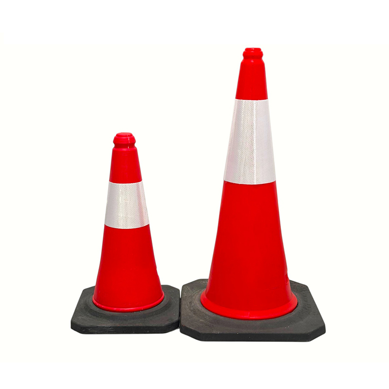 Yol Yönetimi için 50/75/100cm Yüksek Görünürlüklü PE Reflektif Trafik Güvenliği Konisi