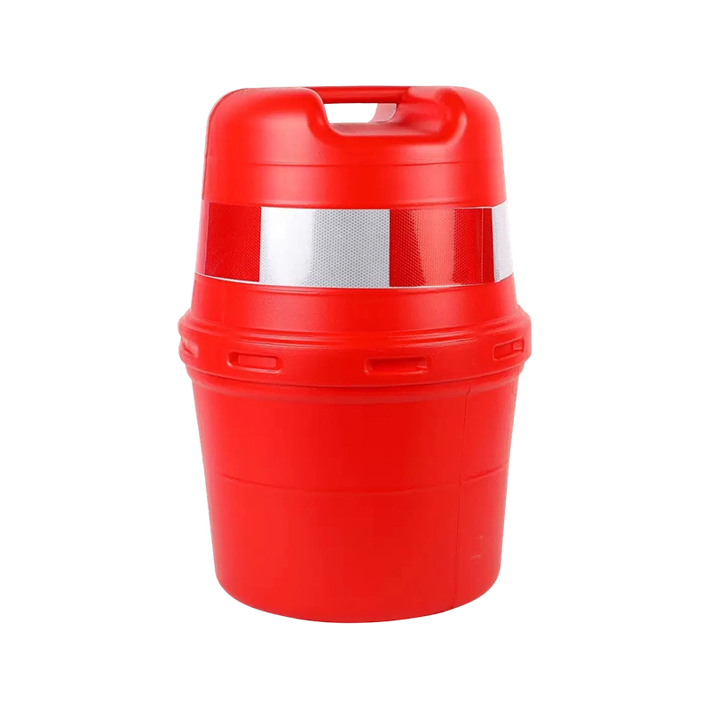 Büyük Üst Saplı İki Parçalı HDPE Trafik Tamburu