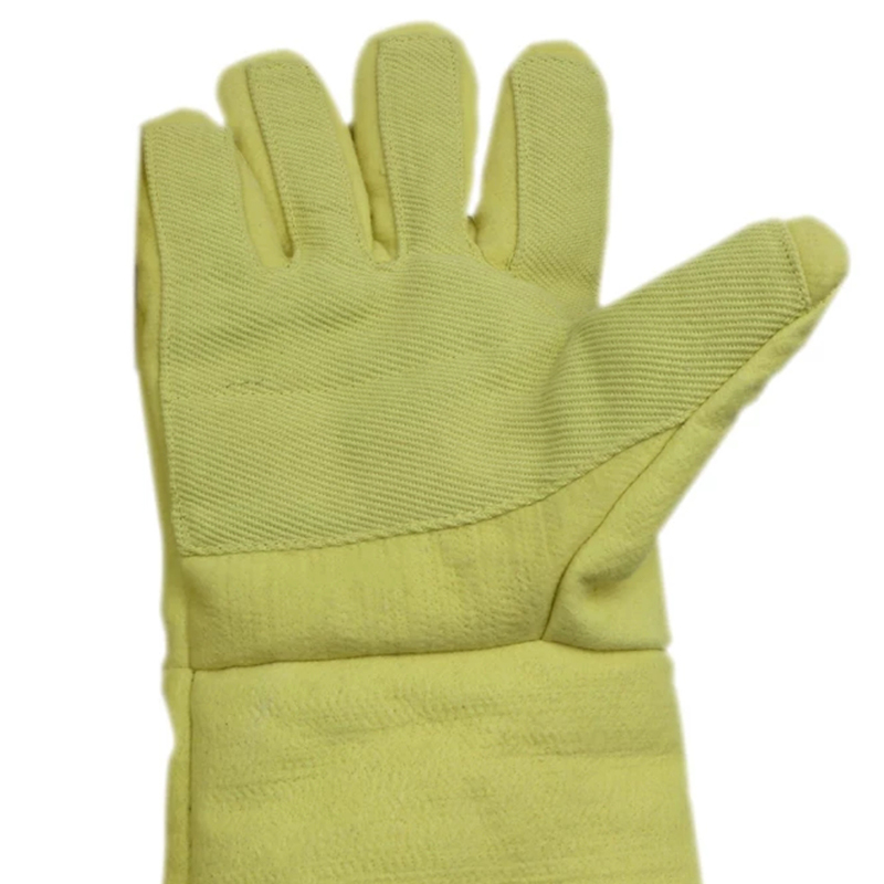 500°C Isıya Dayanıklı Aramid 1414 Yoğun Dokuma Keçe Eldiven