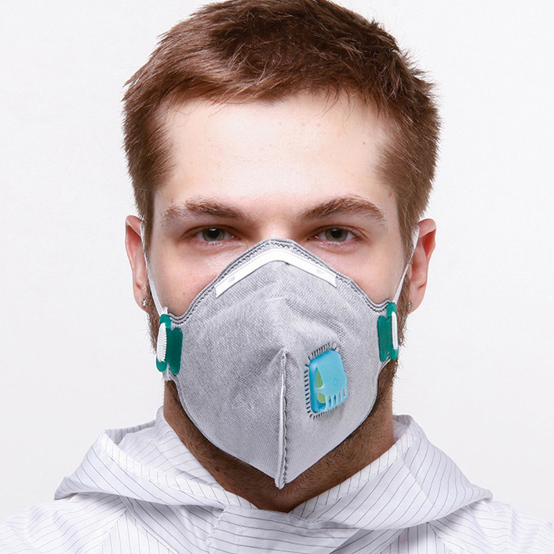 KN95 Aktif Karbon Tozu Dokumasız Kumaş Maske