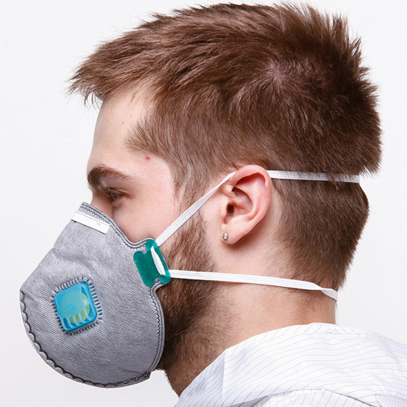 KN95 Aktif Karbon Tozu Dokumasız Kumaş Maske